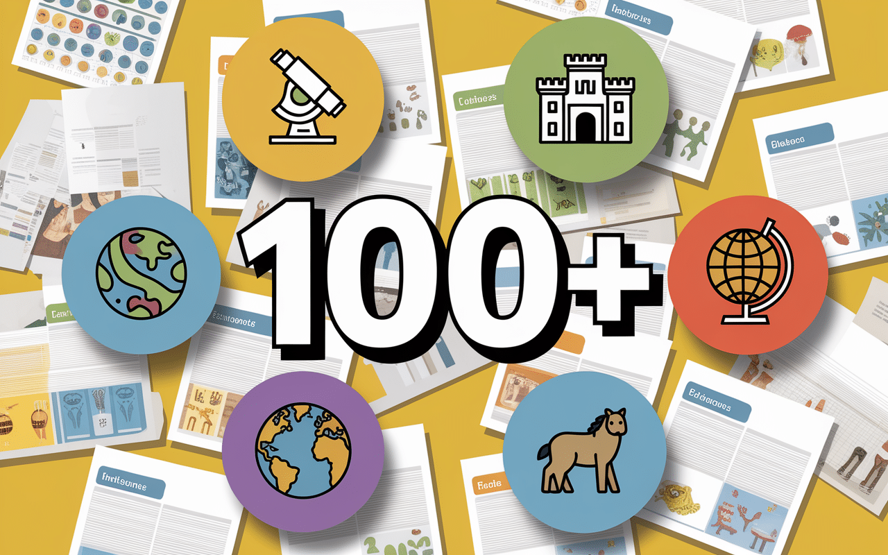 Collection de fiches pédagogiques sur les sciences et l'histoire