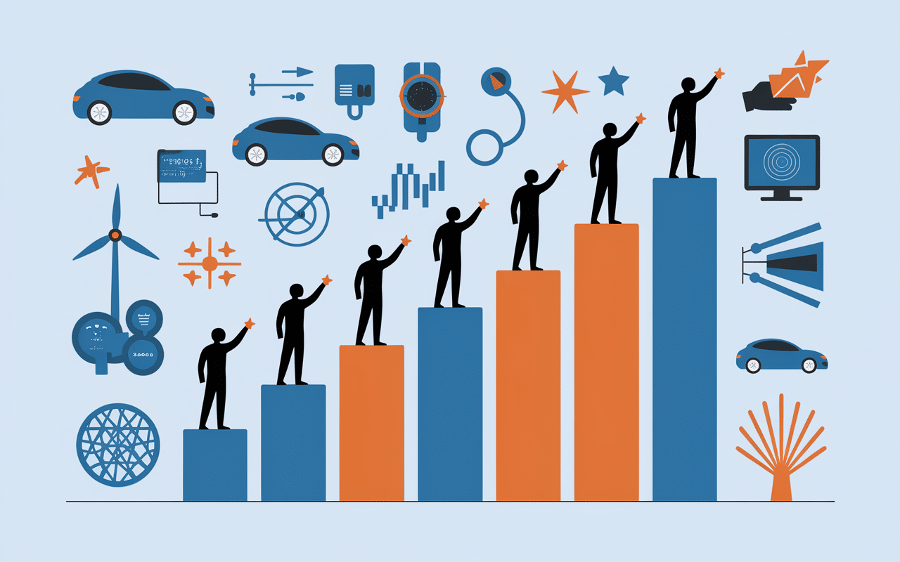 croissance innovation graphique barres