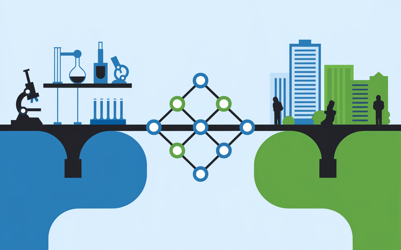 illustration interconnexion science entreprise