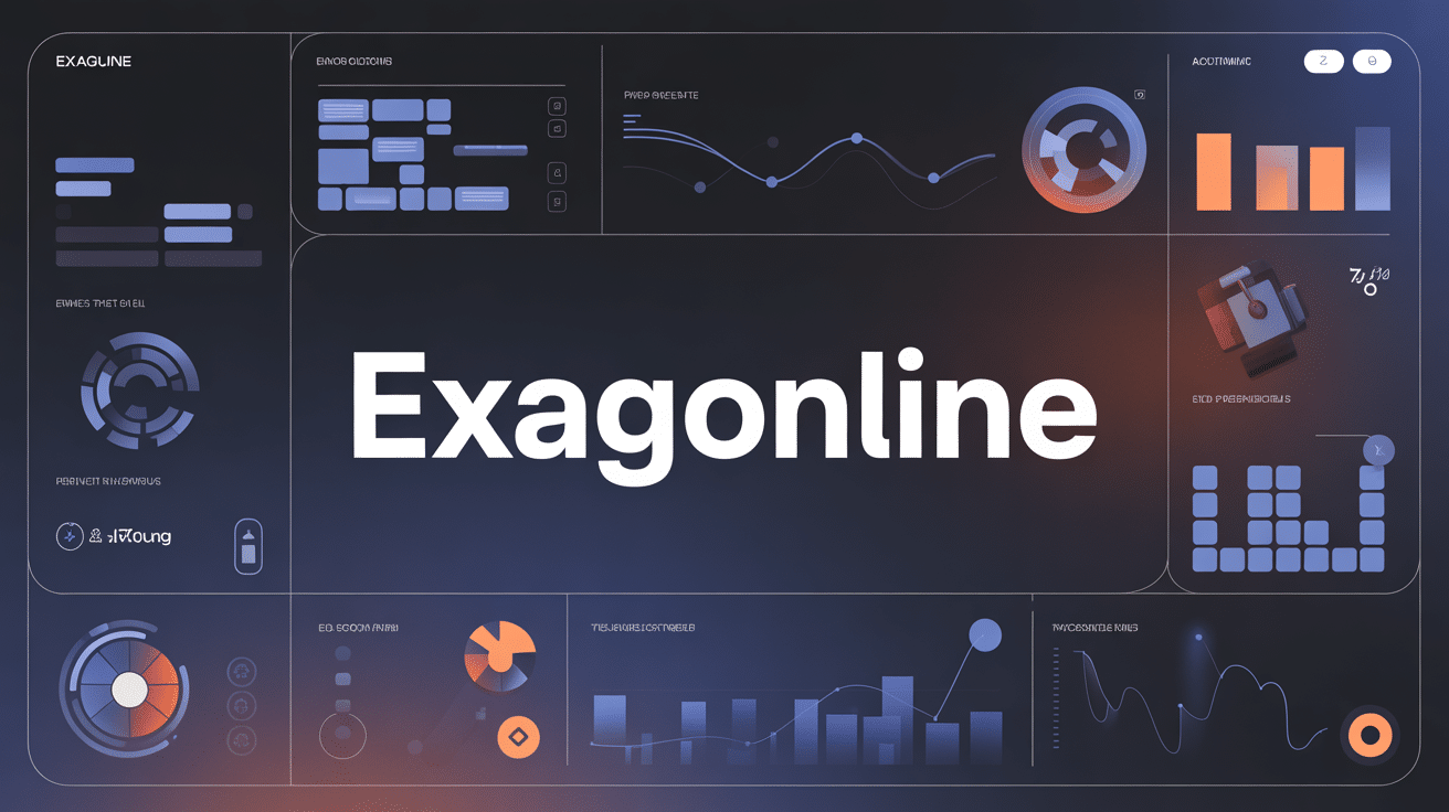Interface moderne Exagonline avec tableaux de bord.