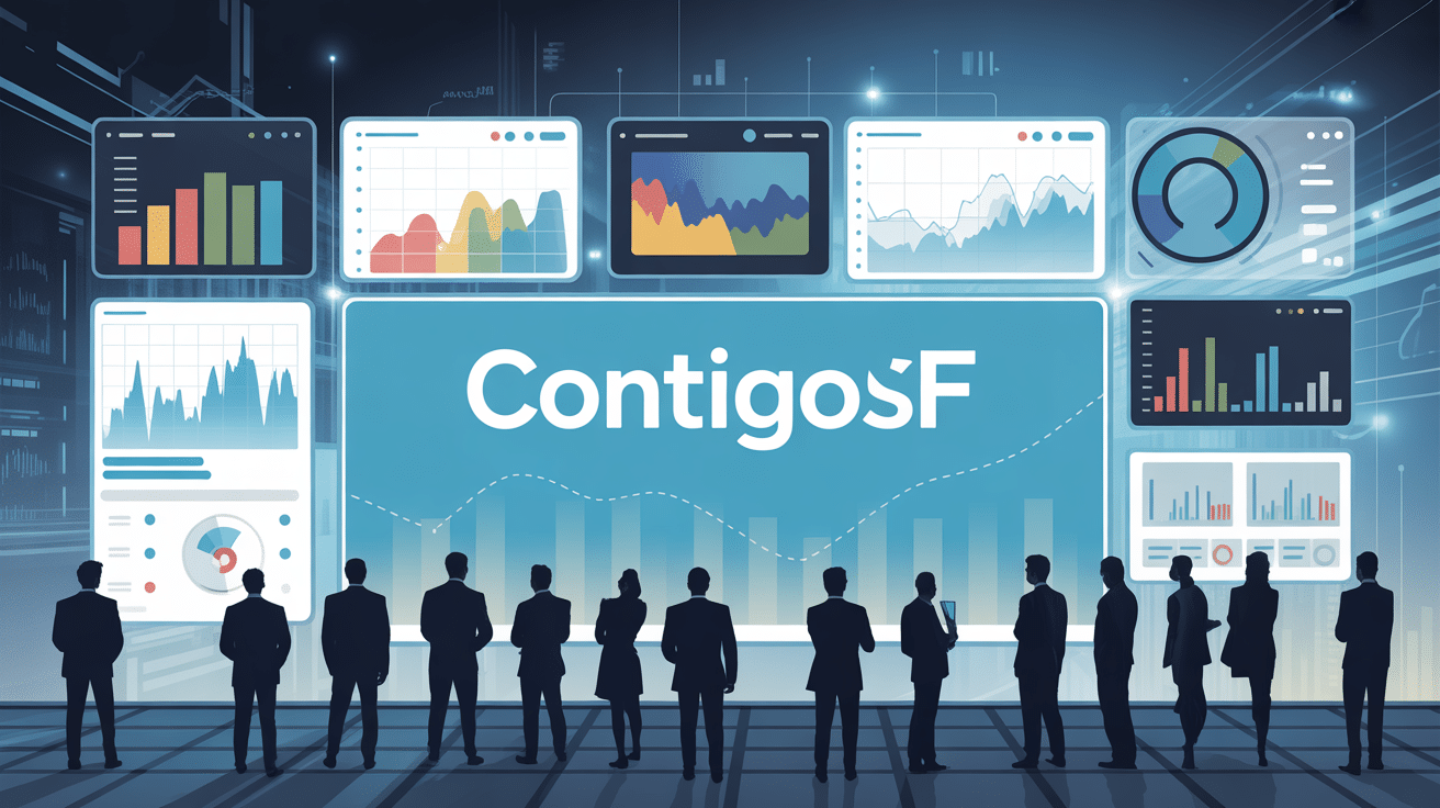 Illustration analytique de tableau de bord ContigoSF
