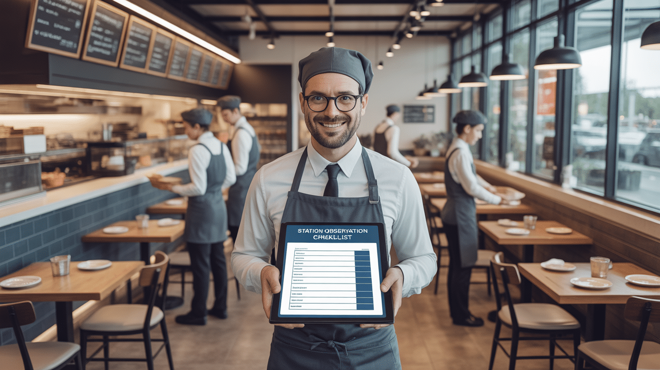 Vue d'ensemble station observation checklist