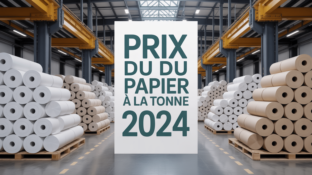 Entrepôt avec rouleaux de papier pour prix du papier à la tonne 2024