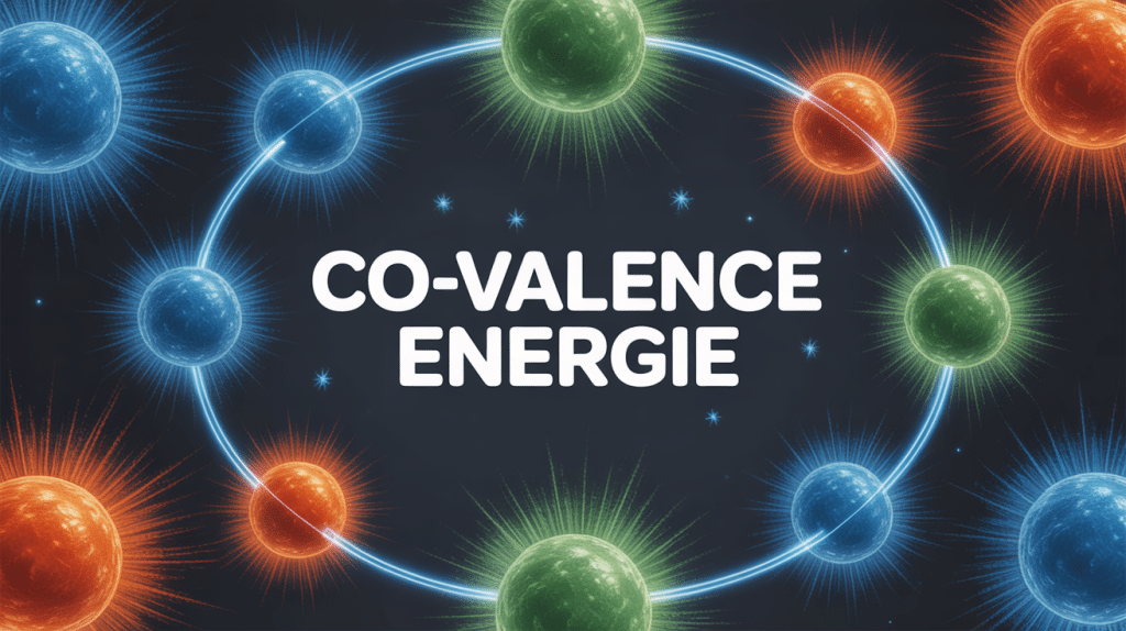 Atomes liés co-valence énergie illustration