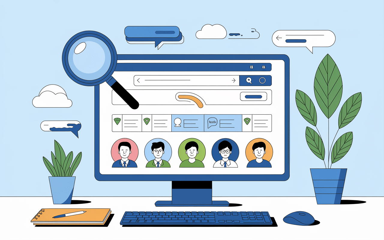 Écran recherche rapide experts sur les-experts.com
