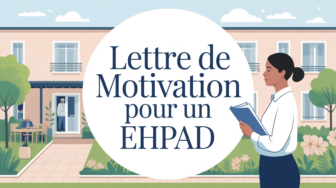 Lettre de motivation en EHPAD illustration professionnelle avec blouse blanche