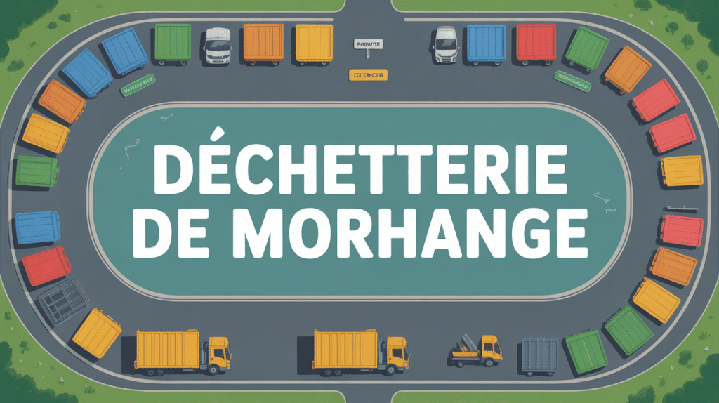 Vue aérienne de la déchetterie Morhange centre de tri