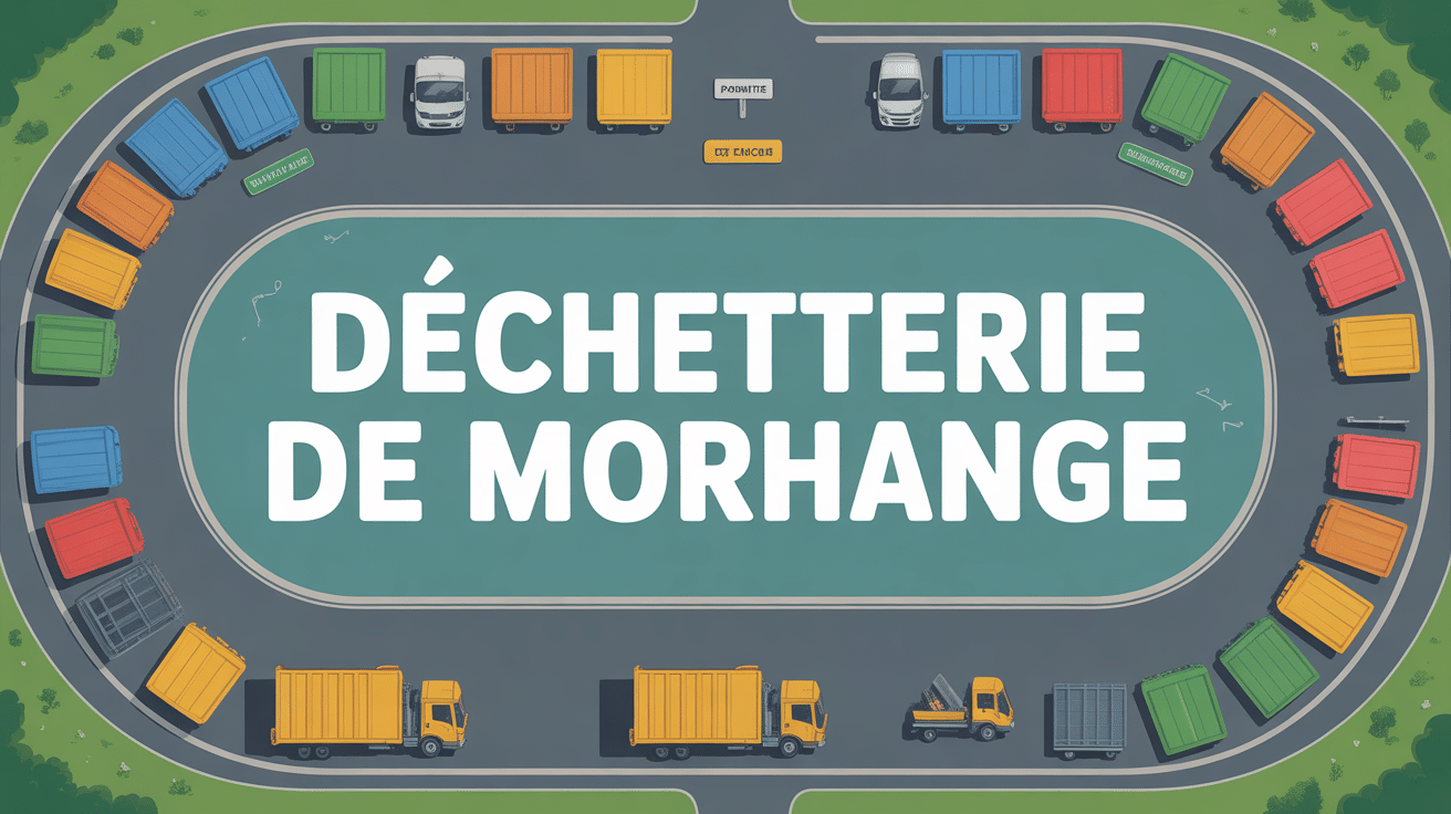 Vue aérienne de la déchetterie Morhange centre de tri