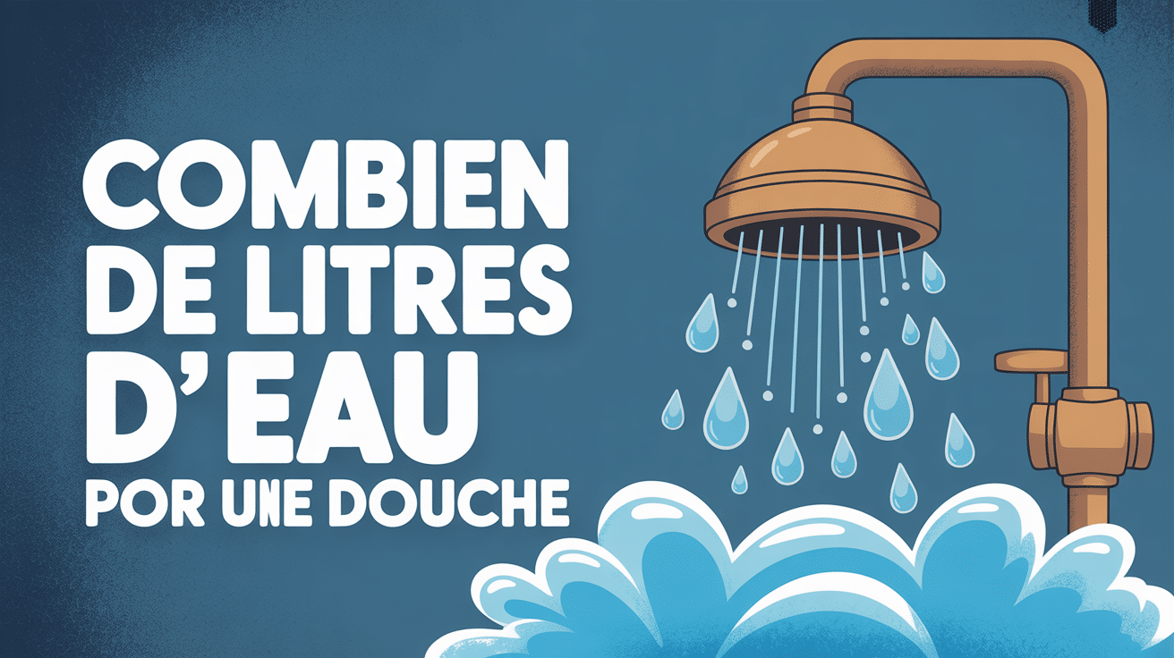 illustration compteur eau combien de litres d'eau pour une douche