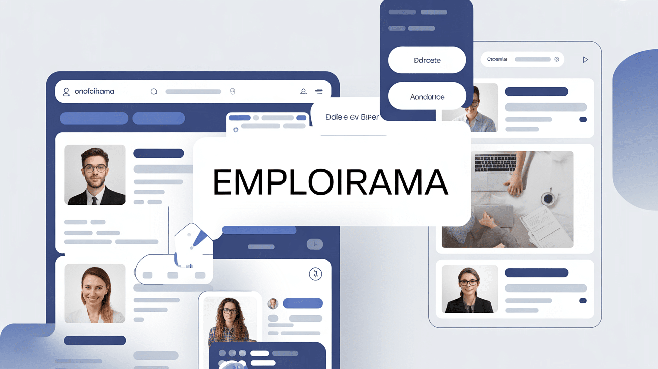 Interface Emploirama site emploi ordinateur smartphone