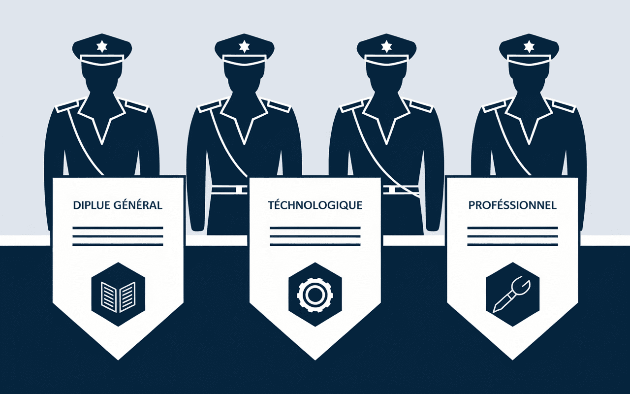 Quel bac pour devenir gendarme diplômes général techno pro