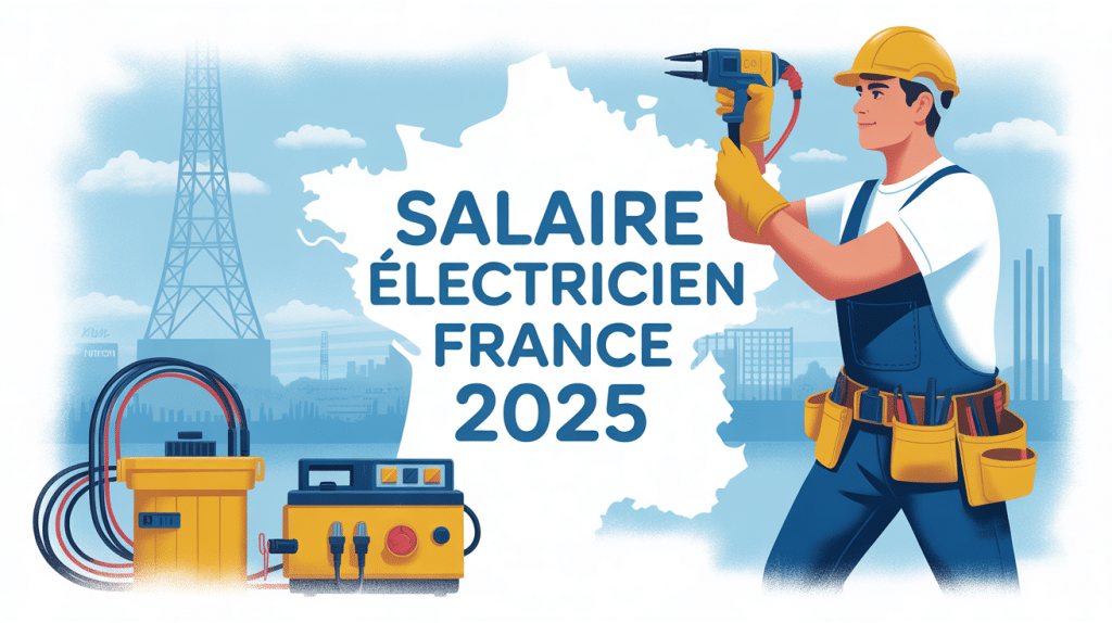 electricien salaire en France 2025 visuel SEO