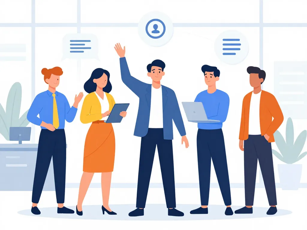 facteur salaire illustration scene competences individuelles