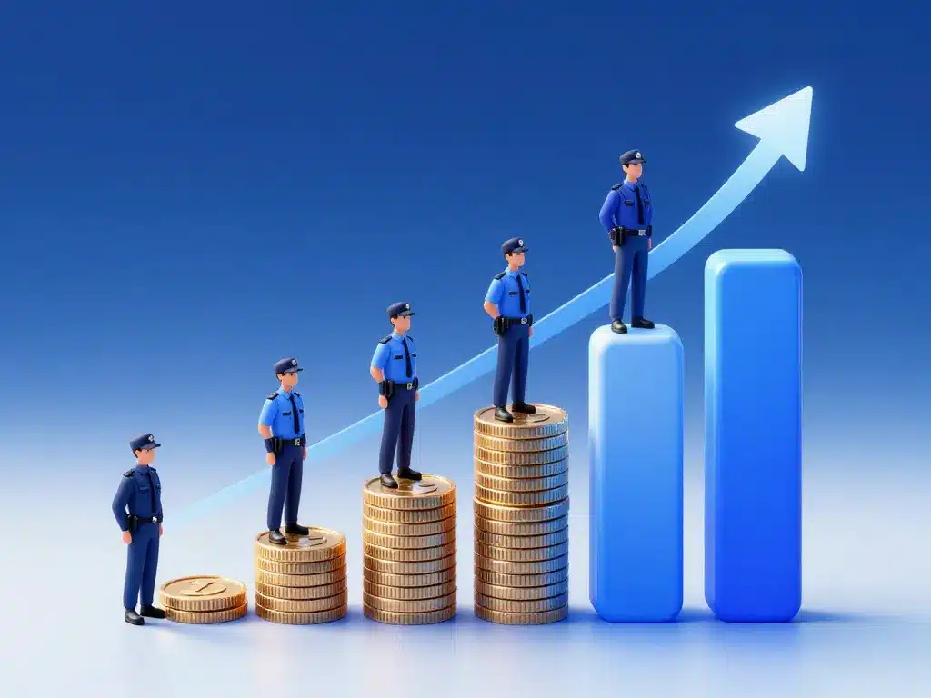 schéma progression salaire agent de sécurité