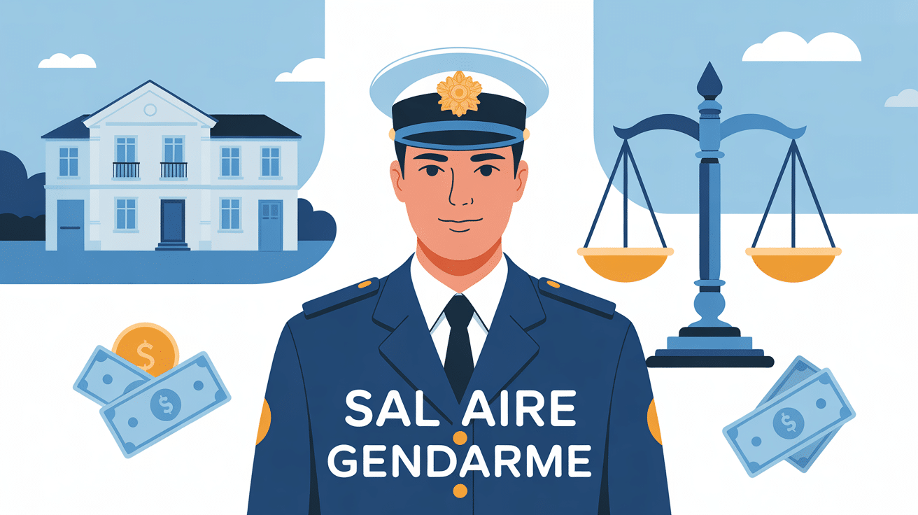 illustration salaire gendarme uniformes et argent