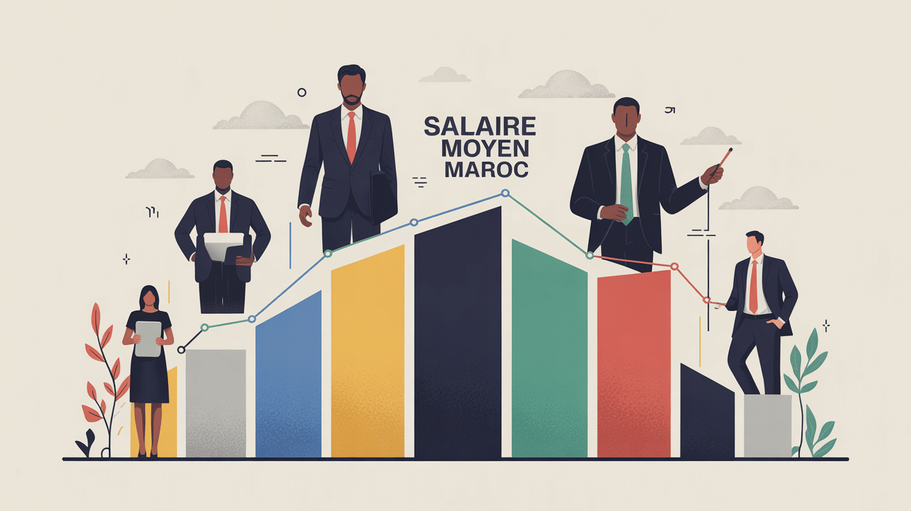 Illustration salaire moyen maroc plusieurs secteurs