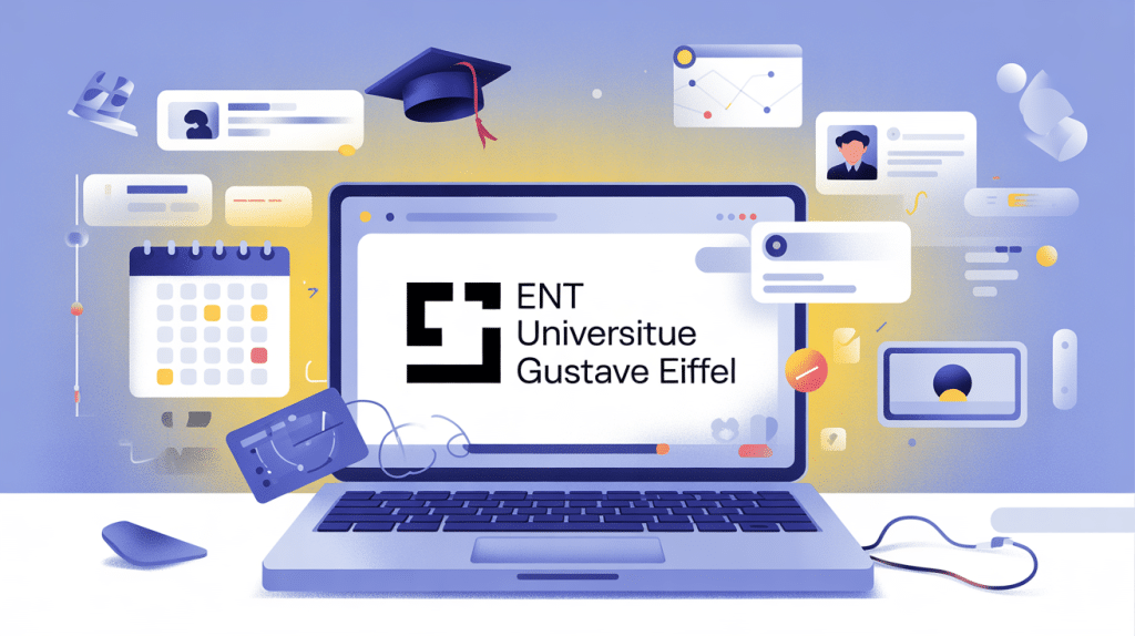 Illustration portail ENT Univ Gustave Eiffel central étudiant