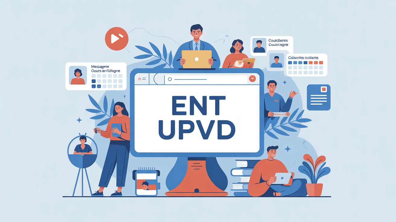 Illustration du portail numérique ent upvd à l'université de Perpignan