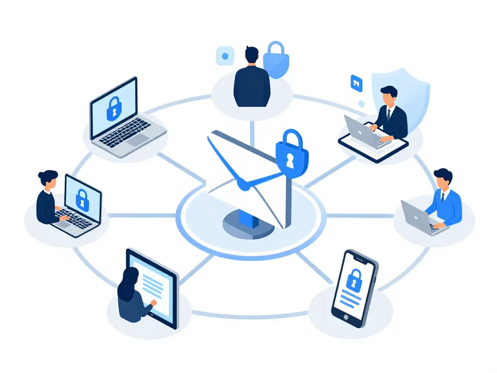 Schéma accès webmail Normandie sur plusieurs appareils