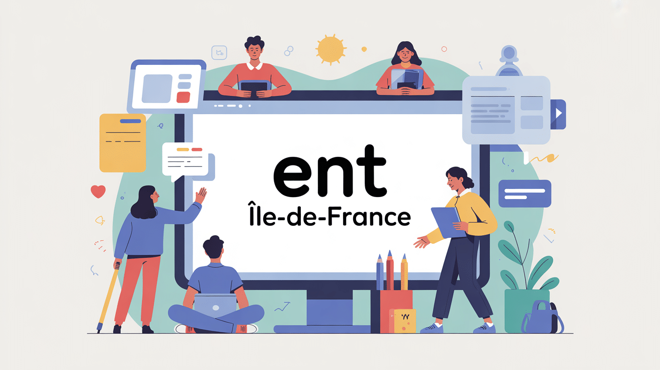 ent.iledefrance.fr l plateforme numérique lycée illustration