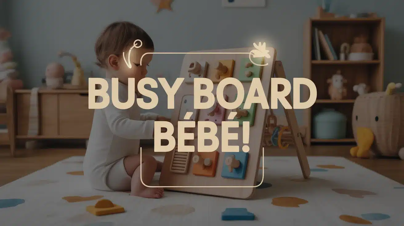 busy board bébé en bois Montessori, jouet pédagogique