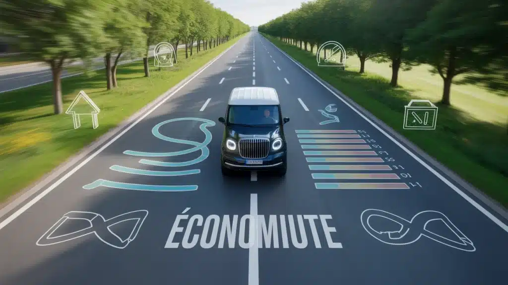 Illustration éco-conduite : sécurité et baisse de coûts carburant