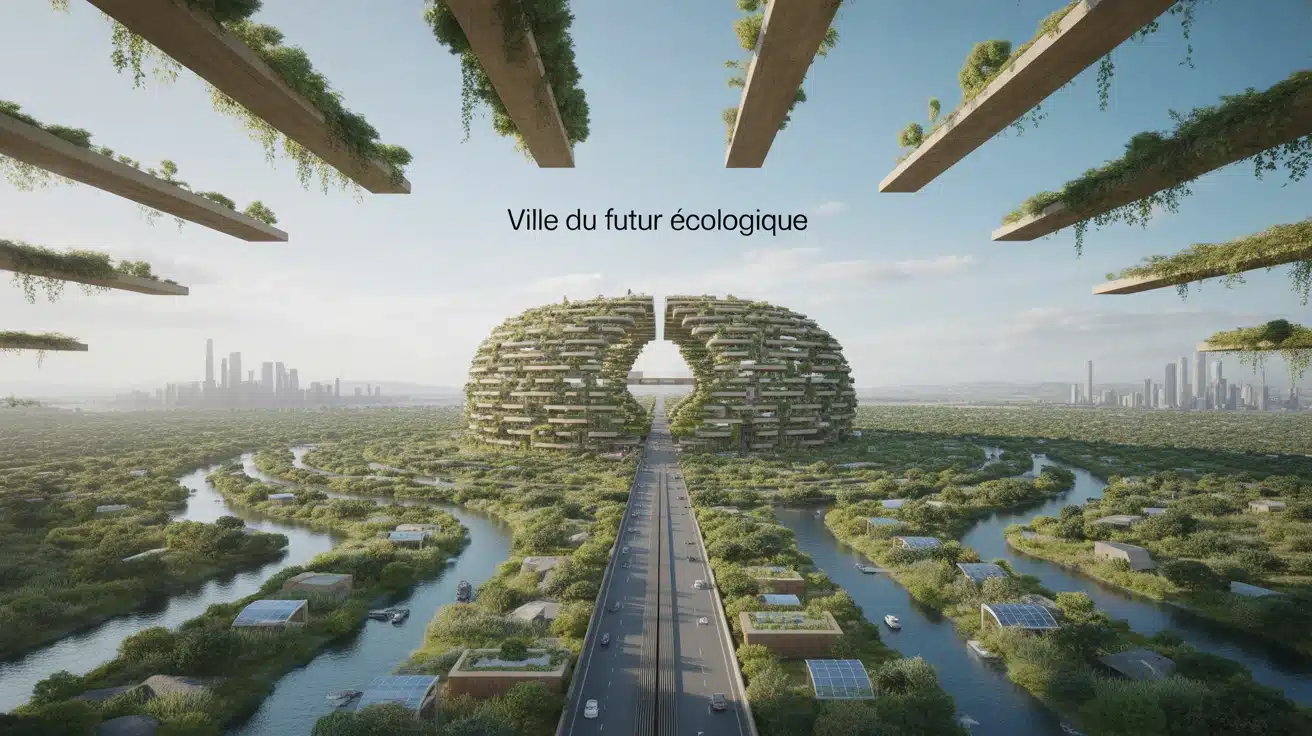 Ville du futur écologique : architecture biomimétique, énergie verte et biodiversité