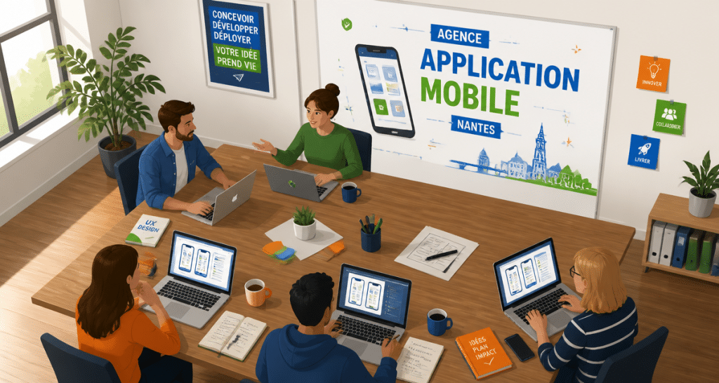 Agence application mobile Nantes réunion équipe