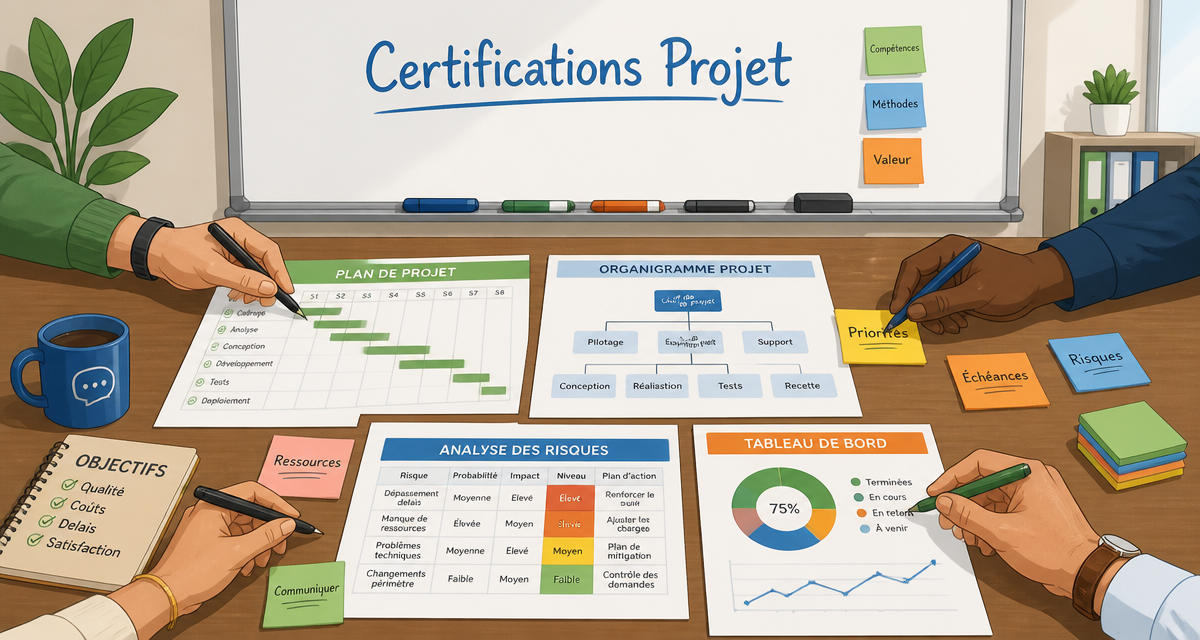 certification gestion de projet réunion diagrammes