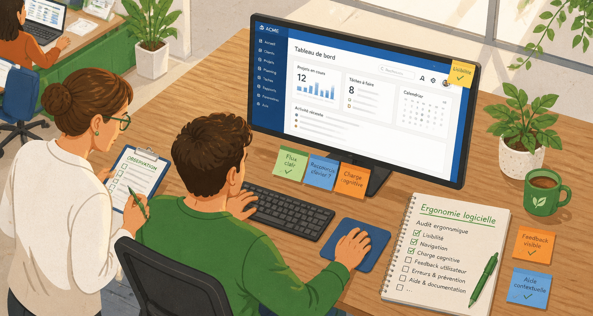 ergonome logiciel audit ergonomique checklist