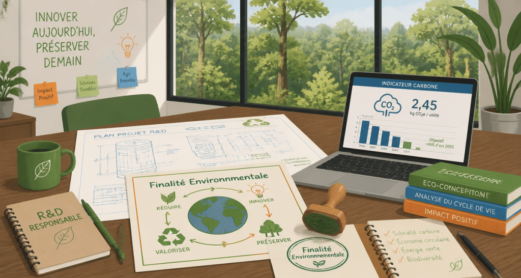Salle de réunion finalité environnementale, plans et indicateur carbone