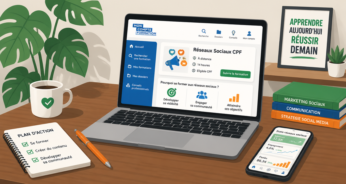 formation réseaux sociaux cpf ordinateur smartphone