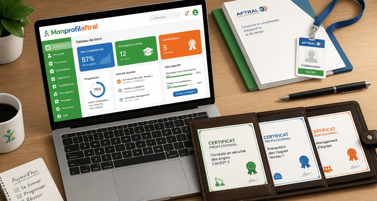 monprofilaftral tableau de bord CPF transport