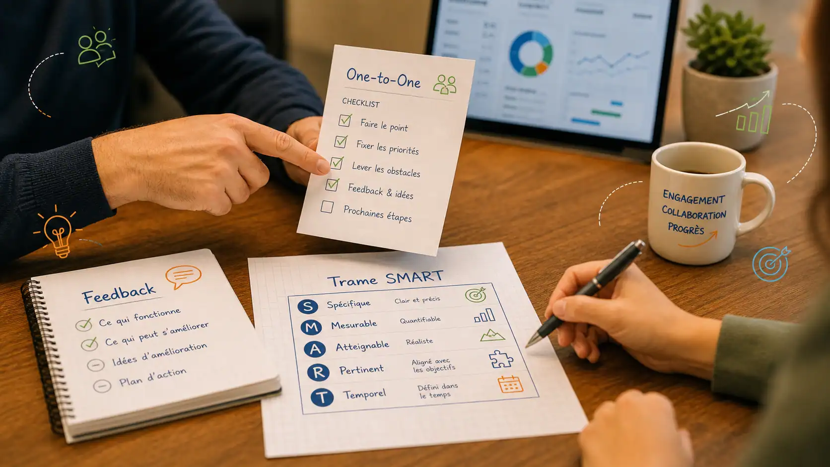 Entretien managérial : rituels SMART et feedback pour performance