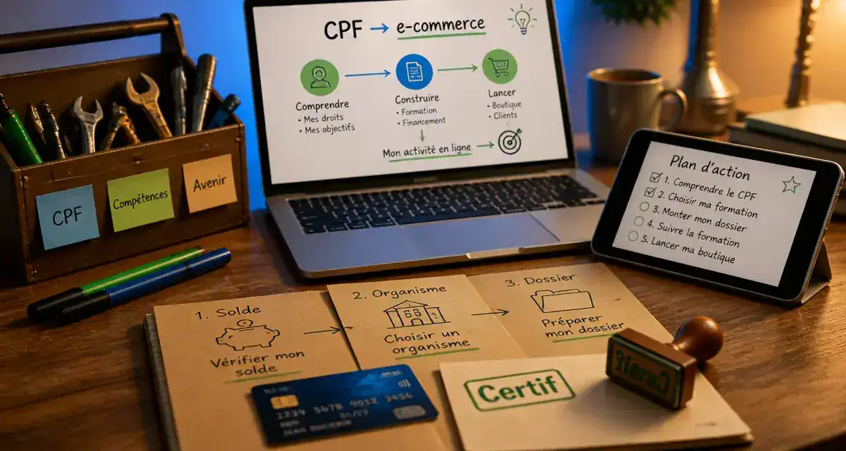 Formation e commerce cpf : 3 étapes pour financer et lancer une boutique en ligne