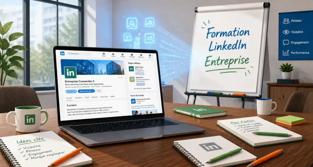formation linkedin entreprise ordinateur paperboard