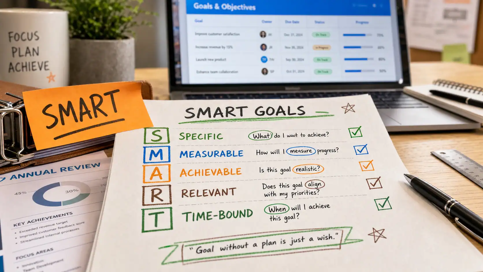 Objectifs entretien annuel avec méthode SMART
