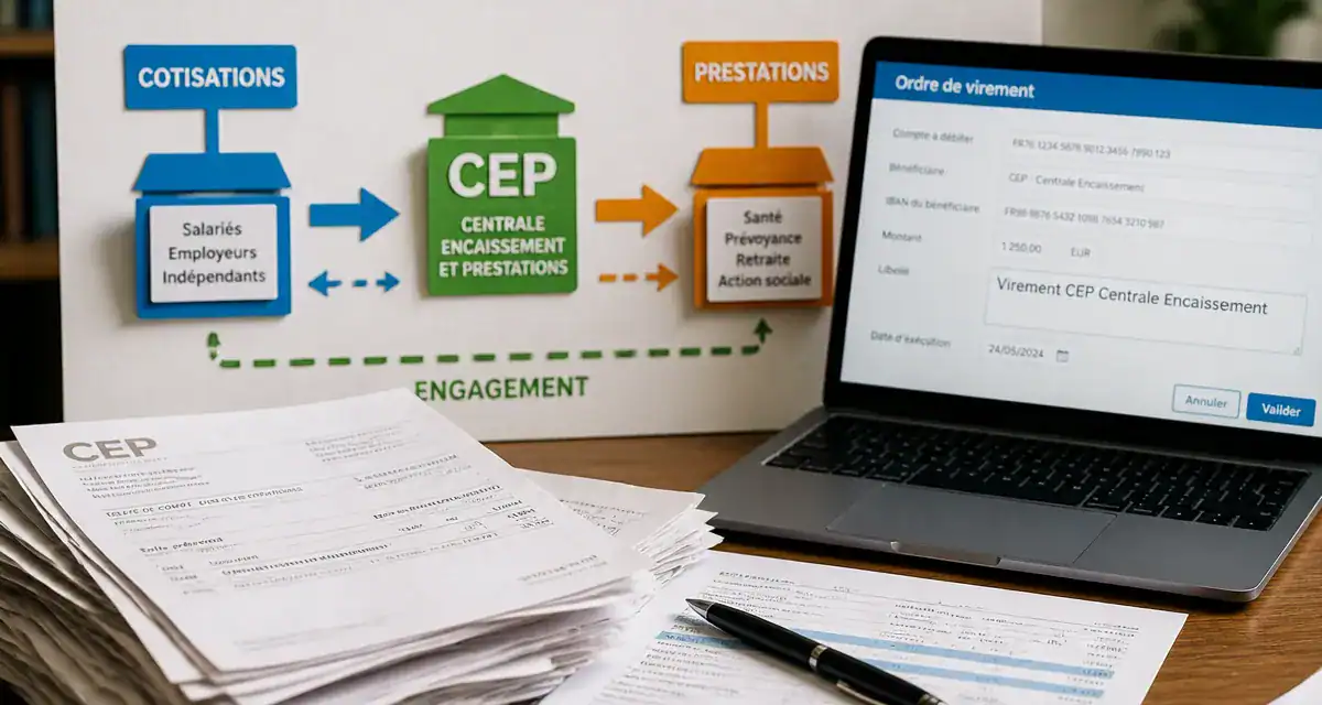 Libellé « cep centrale encaissement » sur relevé bancaire