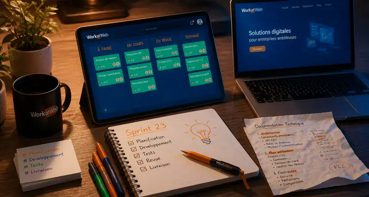 WorkatWeb Kanban pour gestion de projet et apprentissage collaboratif