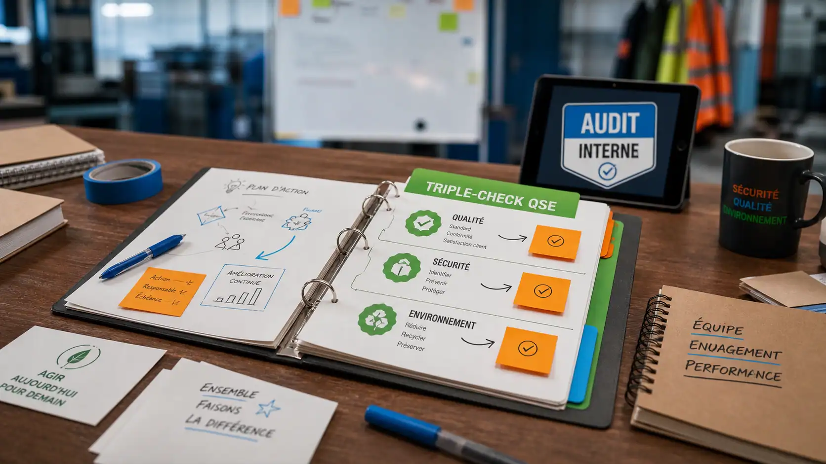 Certification qse : triple-check ISO 9001 14001 45001, audit interne