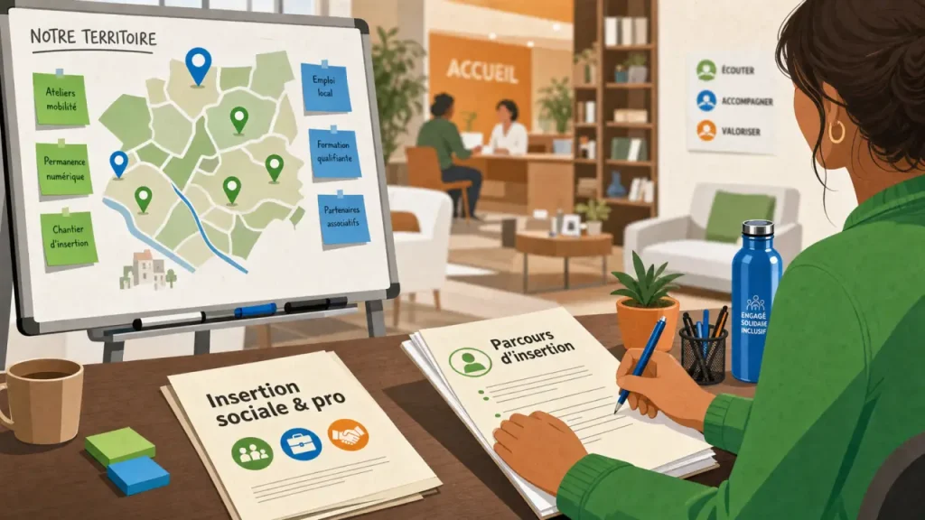 Conseillere en insertion : insertion sociale et professionnelle, prise de notes