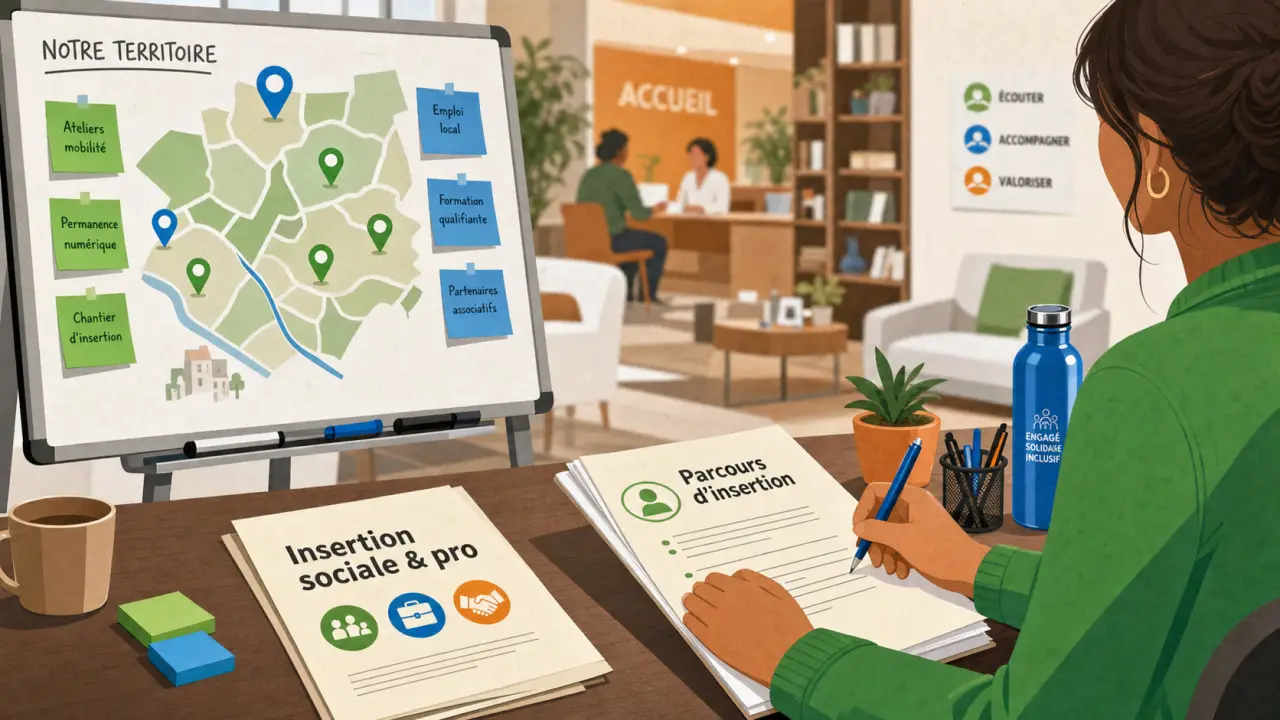 Conseillere en insertion : insertion sociale et professionnelle, prise de notes