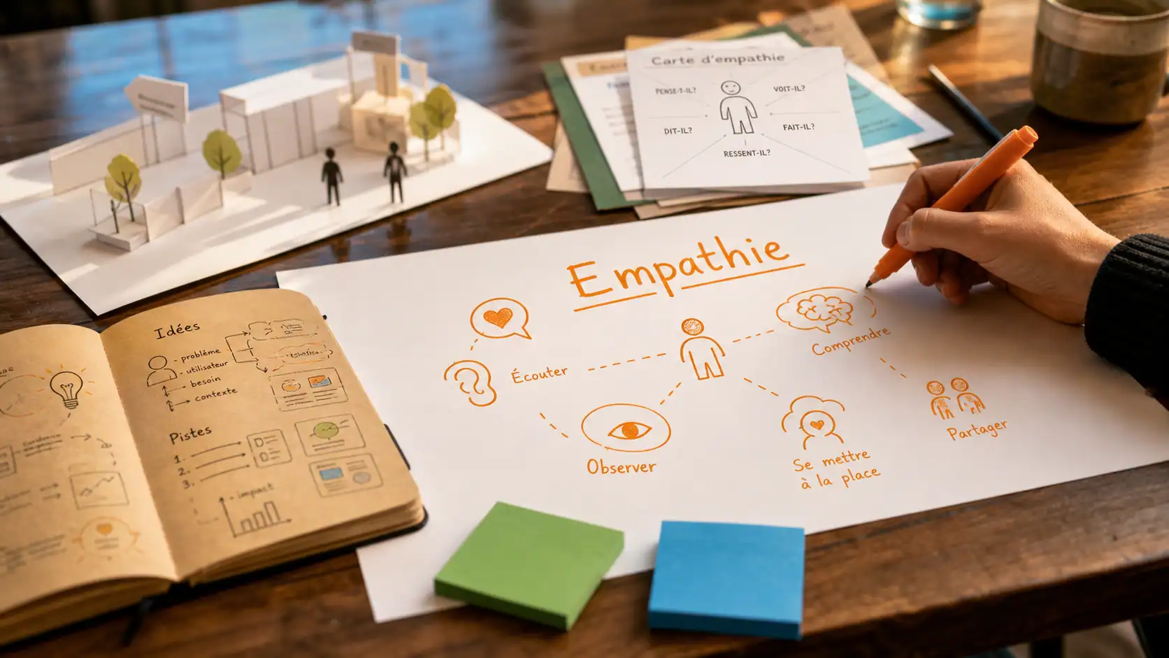 Processus design thinking en 5 étapes : prototype testé