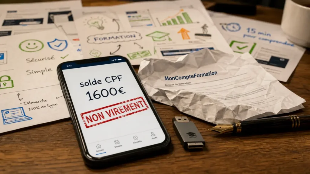 Récupérer argent CPF forum : solde CPF non virable, “NON VIREMENT”