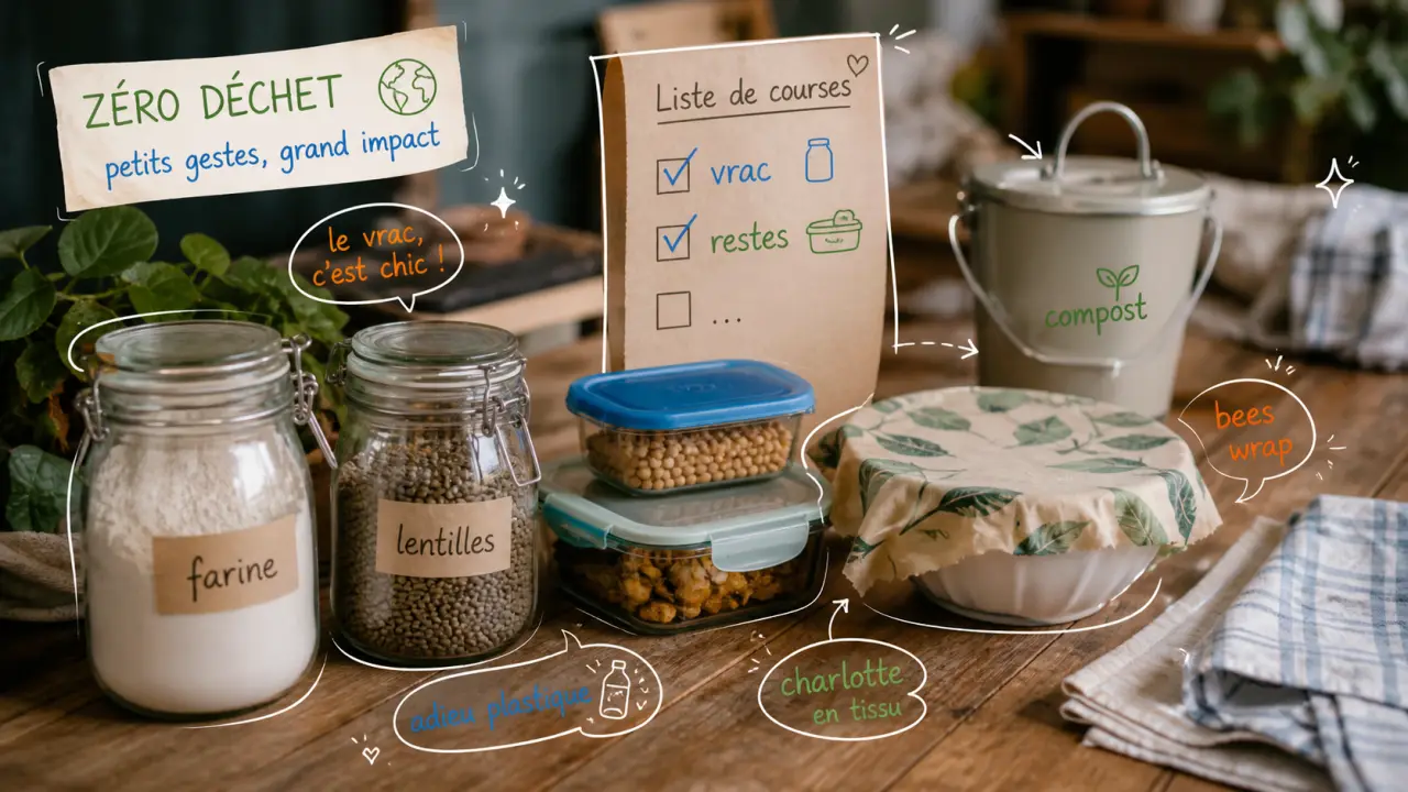 Cuisine zéro déchet : bocaux et compost pour alléger la cuisine