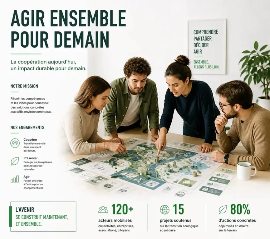 Groupe participant à un jeu sur l'environnement pour une animation