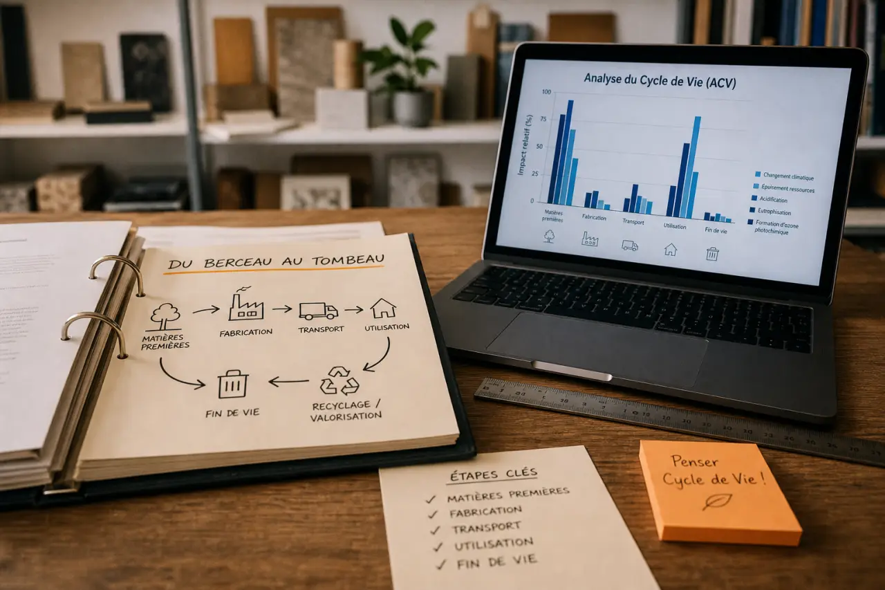 Formation analyse de cycle de vie : schéma ACV ISO et cas pratiques sur table
