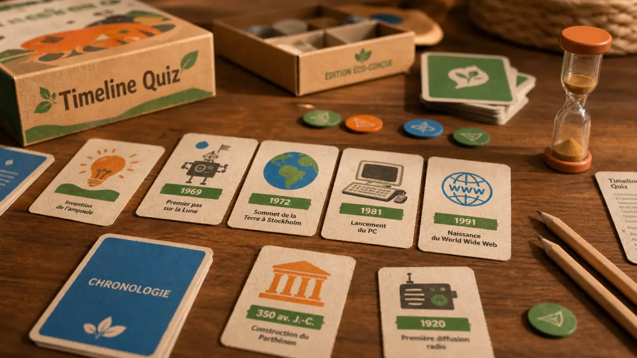 Jeux de société culture générale : quiz de chronologie et bluff sur table