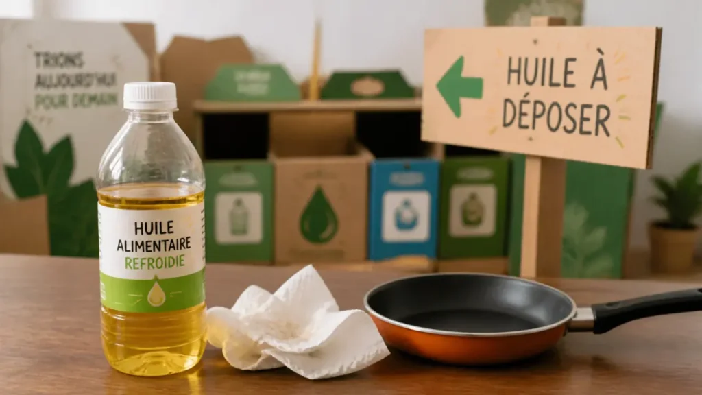 Où jeter l huile de friture : bidon à déposer en point de collecte