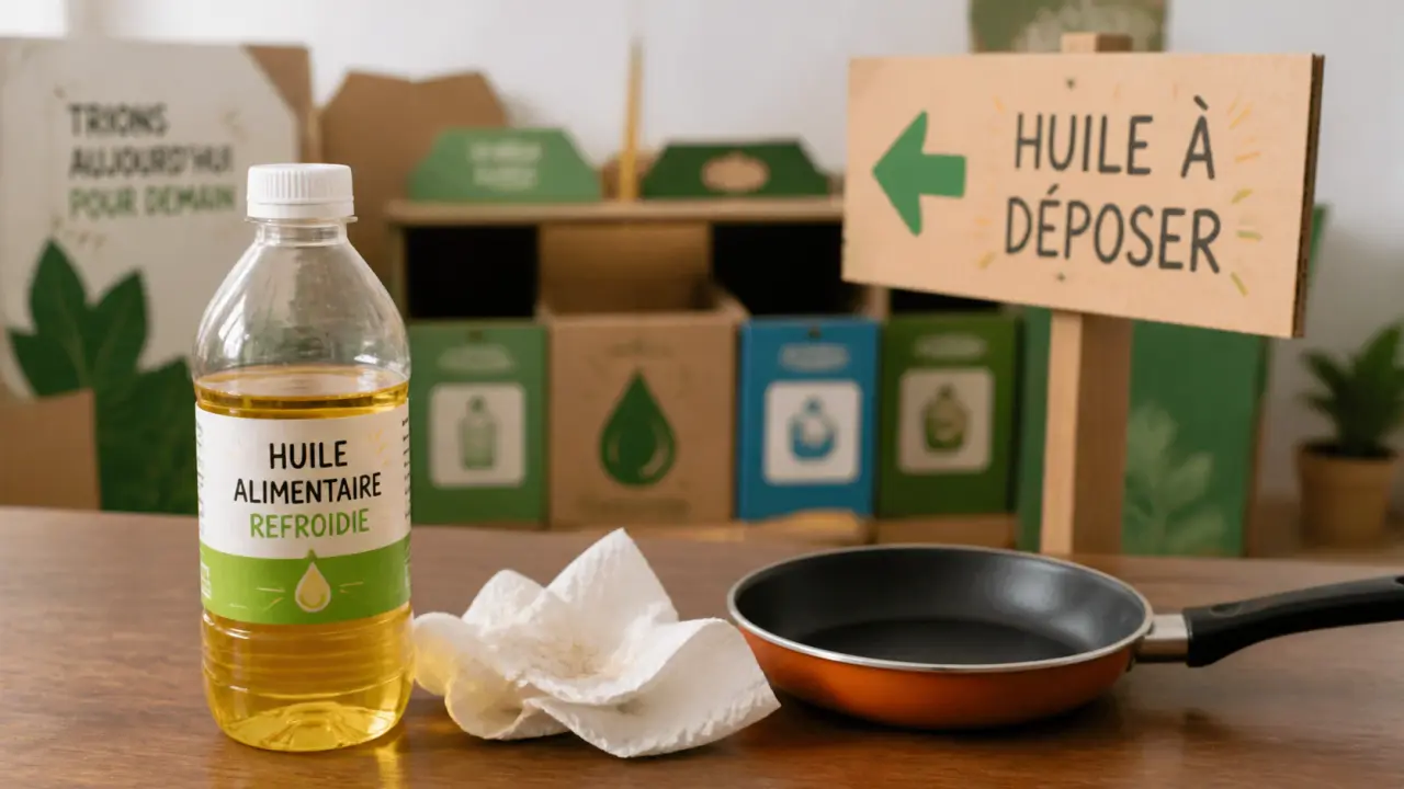 Où jeter l huile de friture : bidon à déposer en point de collecte